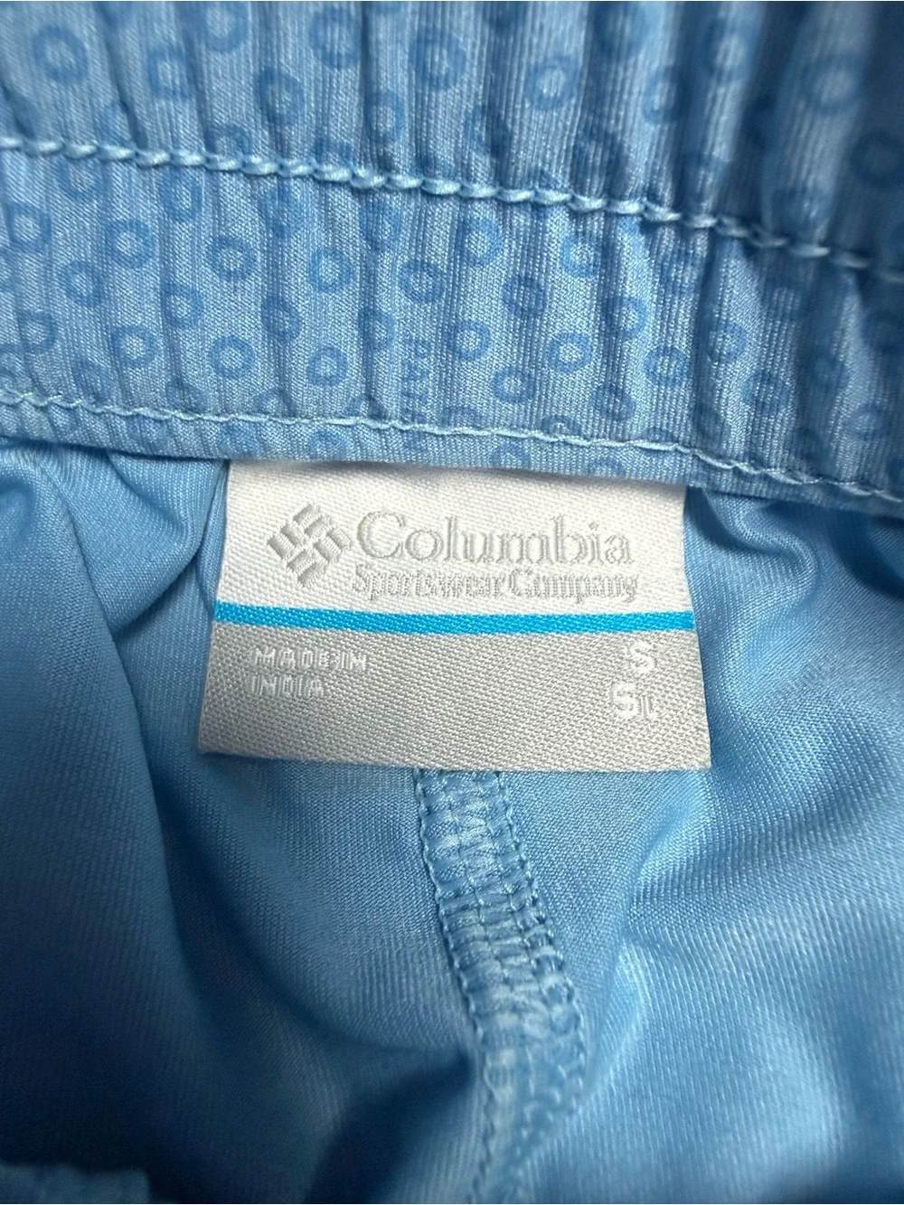 NWT Columbia women’s Lazy Creek Chill zero Blue Geometric Athletic Shorts size S